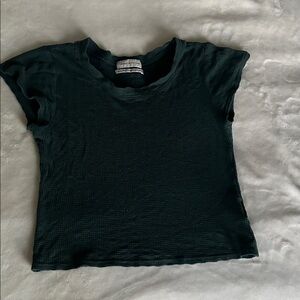 Urban Outfitters Forest Green Waffle Knit Tee